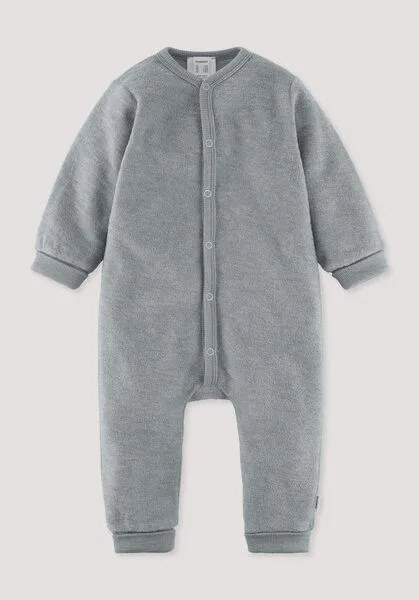 hessnatur hessnatur Wollfrottee Overall aus reiner Bio-Merinowolle, Nebelblau, – Produktbild 1 von 2