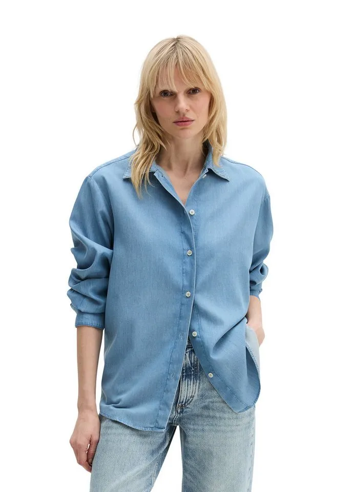 Marc O'Polo Marc O'Polo Jeansbluse aus TENCEL™ Lyocell-Baumwolle-Mix, Blau, – Produktbild 1 von 5