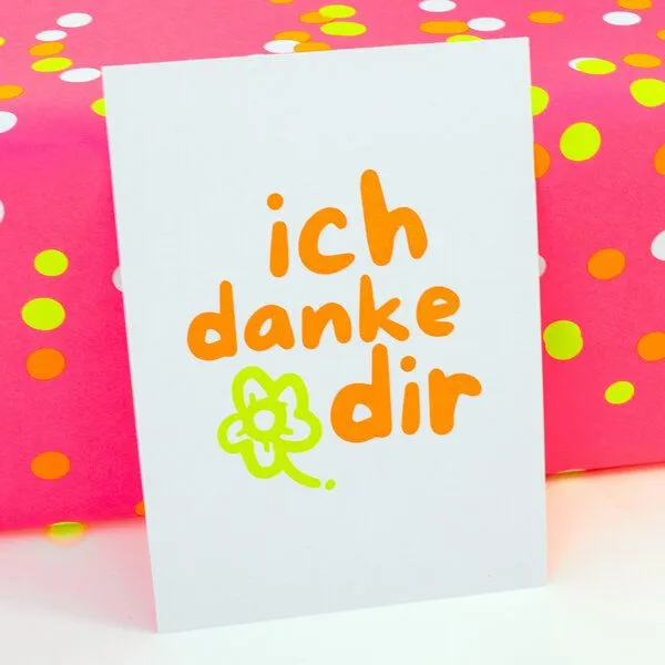 Bow & Hummingbird Bow & Hummingbird Postkarte "ich danke dir" aus Recyclingpapier – Produktbild 1 von 3