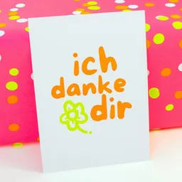 Bow & Hummingbird Bow & Hummingbird Postkarte "ich danke dir" aus Recyclingpapier – Produktbild 1 von 1