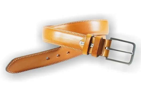 Greenbelts Greenbelts Herren Ledergürtel LELAND, Honig, – Produktbild 6 von 6