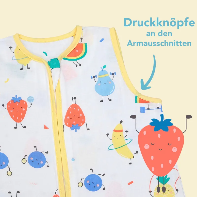 schlummersack schlummersack Schlafsack mit Füßen 0.5 Tog, Gelb, – Produktbild 5 von 8