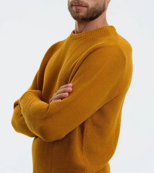 Gary Mash GARY MASH Strickpullover James aus Biobaumwolle, Senf (gelb), – Produktbild 2 von 4