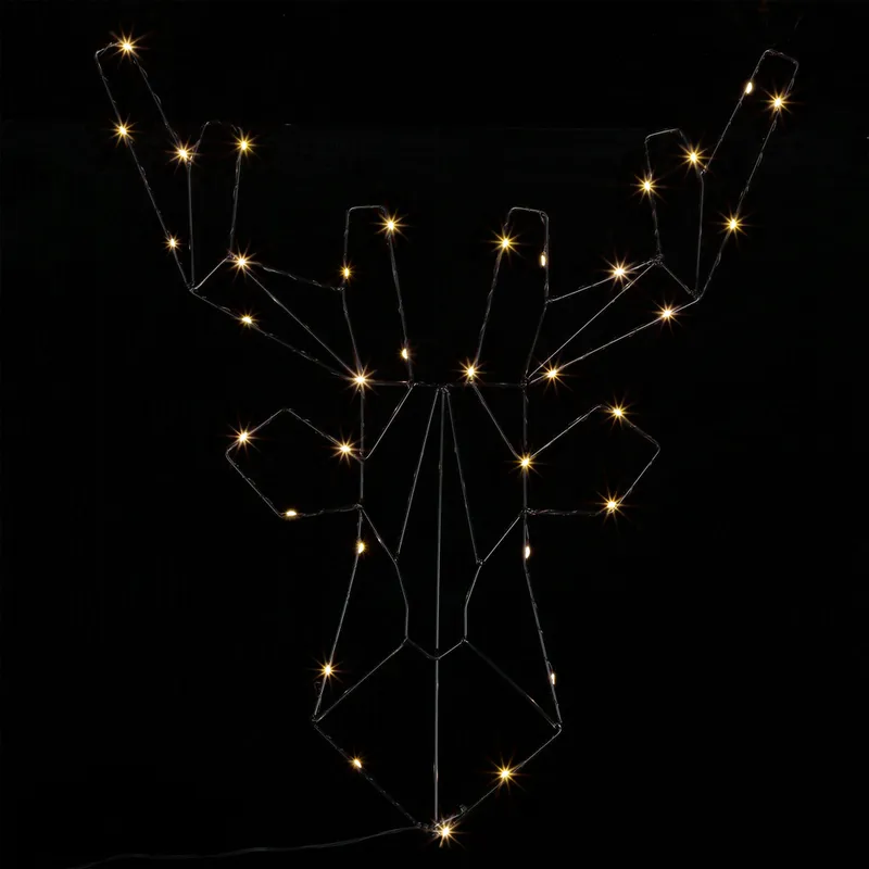 Casaria® LED Rentier Weihnachten Metall Warmweiß, Weiß, – Produktbild 1 von 2