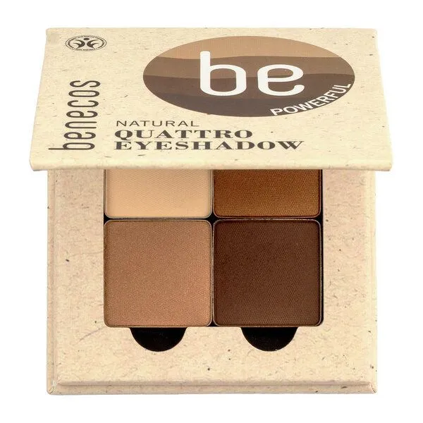 Benecos Benecos Naturkosmetik - Quattro Eyeshadow Palette, Coffee & cream, – Produktbild 1 von 4