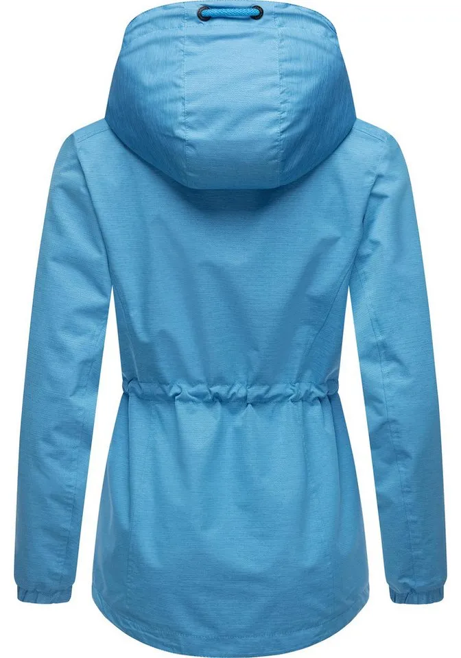 ragwear ragwear Outdoorjacke Dankka Tech Stylische Damen Übergangsjacke aus wasserdichtem Material, Blau, – Produktbild 4 von 5