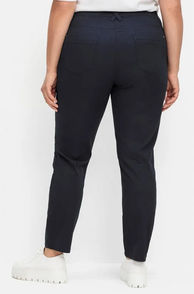 sheego sheego Jerseyhose Stretch-Hose im Curvy-Schnitt PIA, mit Gummibund, Blau, – Produktbild 3 von 3