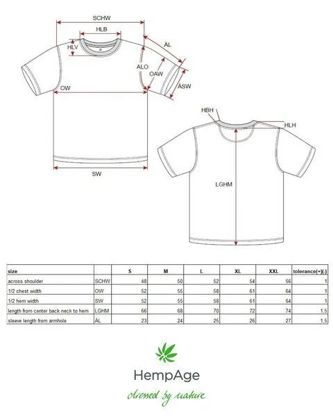 HempAge HempAge Herren T-Shirt mit Print Hanf/Biobaumwolle, Menta(grün), – Produktbild 3 von 4