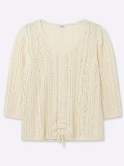 sheego Ajourpullover champagner – Produktbild 1 von 1