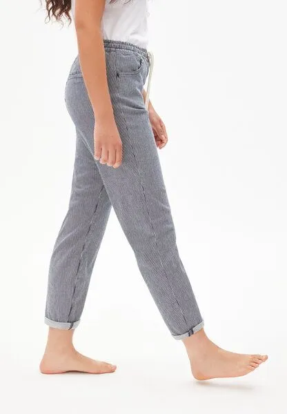ARMEDANGELS ARMEDANGELS RUTAA - Damen Boyfriend Fit Mid Waist aus Bio-Baumwoll Mix, Rå stripe, – Produktbild 4 von 4