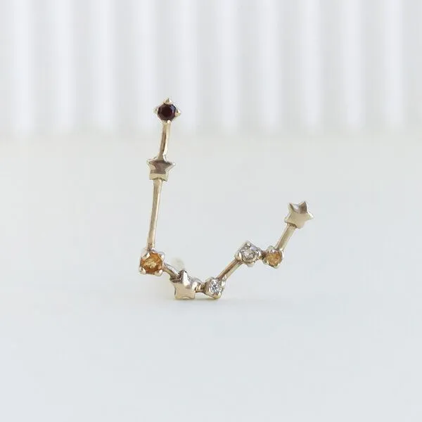 Eppi Eppi Goldener Ohrring mit Sternzeichen Gemini, Gold, – Produktbild 1 von 4