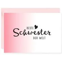 Bow & Hummingbird Bow & Hummingbird Mini-Grußkarte Beste Schwester – Produktbild 1 von 1