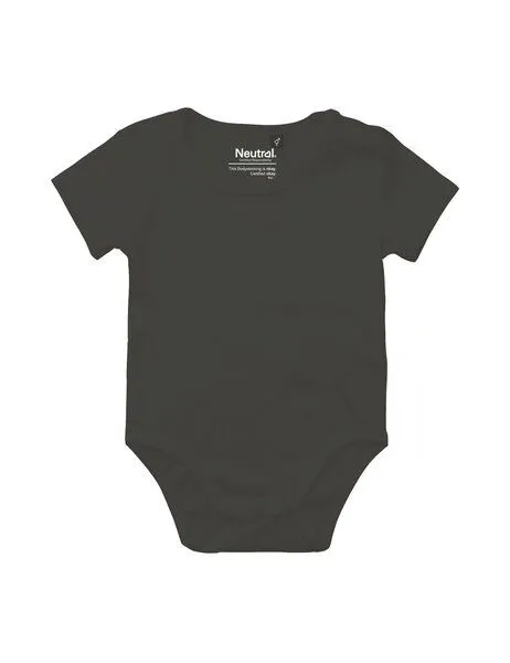 Neutral Neutral® Baby Wickelbody Strampler Kurzarm, Charcoal, – Produktbild 1 von 4