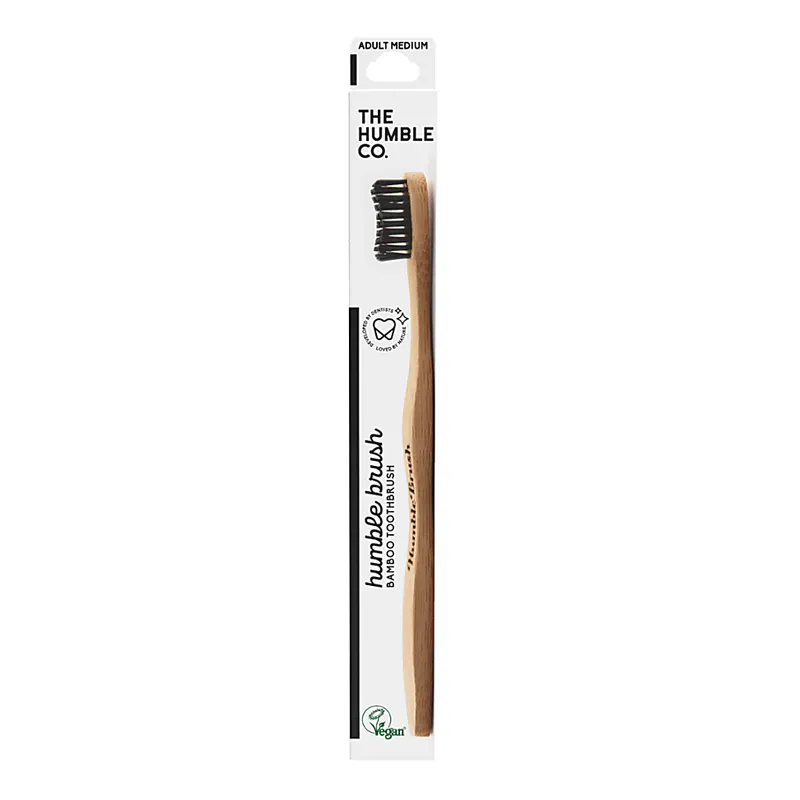 The Humble The Humble Co. Bambus-Zahnbürste Erwachsene Medium - Schwarz – Produktbild 1 von 1
