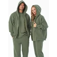 ORGANICATION ORGANICATION JENNA | Essentials Travel Unisex Full Zip-Hoodie aus Bio-Baumwolle und recyceltem Polyester, Olive, – Produktbild 1 von 1