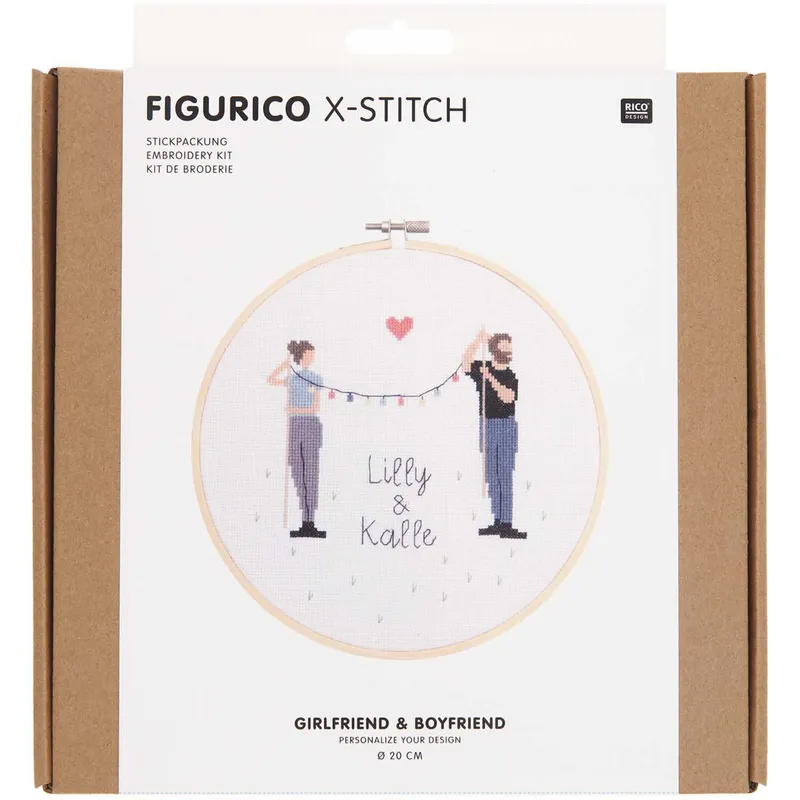 Rico Design Rico Design Figurico Stickpackung Girlfriend & Boyfriend 20cm – Produktbild 1 von 1