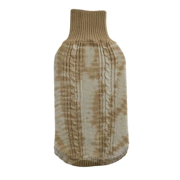 Wooliie Wooliie Gold Rift – Handgefertigter Hundepullover aus 100 % Merinowolle mit Zopfmuster & pflanzlicher Färbung – Produktbild 1 von 3