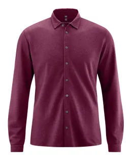 HempAge Hempage Herren vegan Shirt Aus Slub Jersey Weinrot – Produktbild 1 von 1