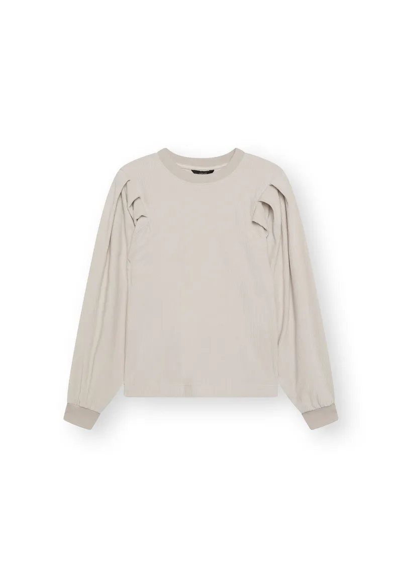 Lovjoi LOVJOI Damen vegan Sweatshirt Malvine Misty Beige, Beige, – Produktbild 1 von 2