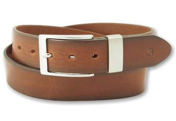 Greenbelts Greenbelts Herren Ledergürtel SILVIO, Tobacco, – Produktbild 2 von 4