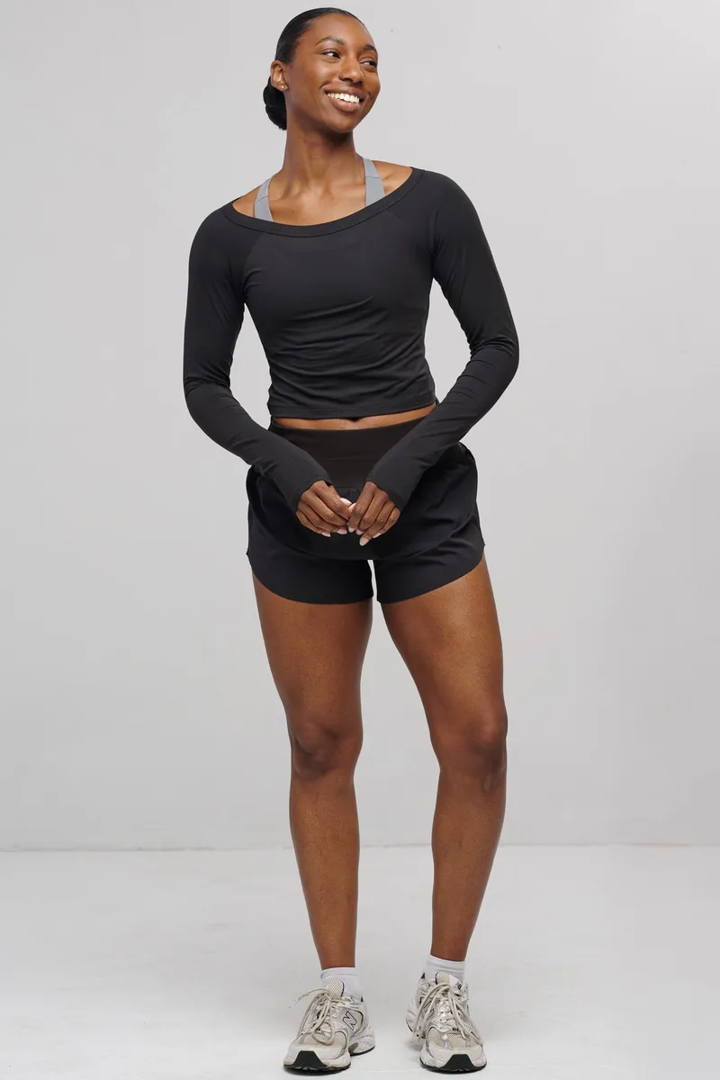 SEAAV SEAAV Damen vegan Top Boatneck Onyx, Schwarz, – Produktbild 2 von 2