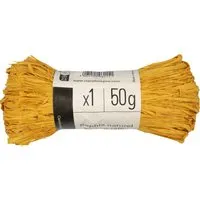 Geschenkbänder aus Bast 75 x 100 cm, 50 g, gelb – Produktbild 1 von 1