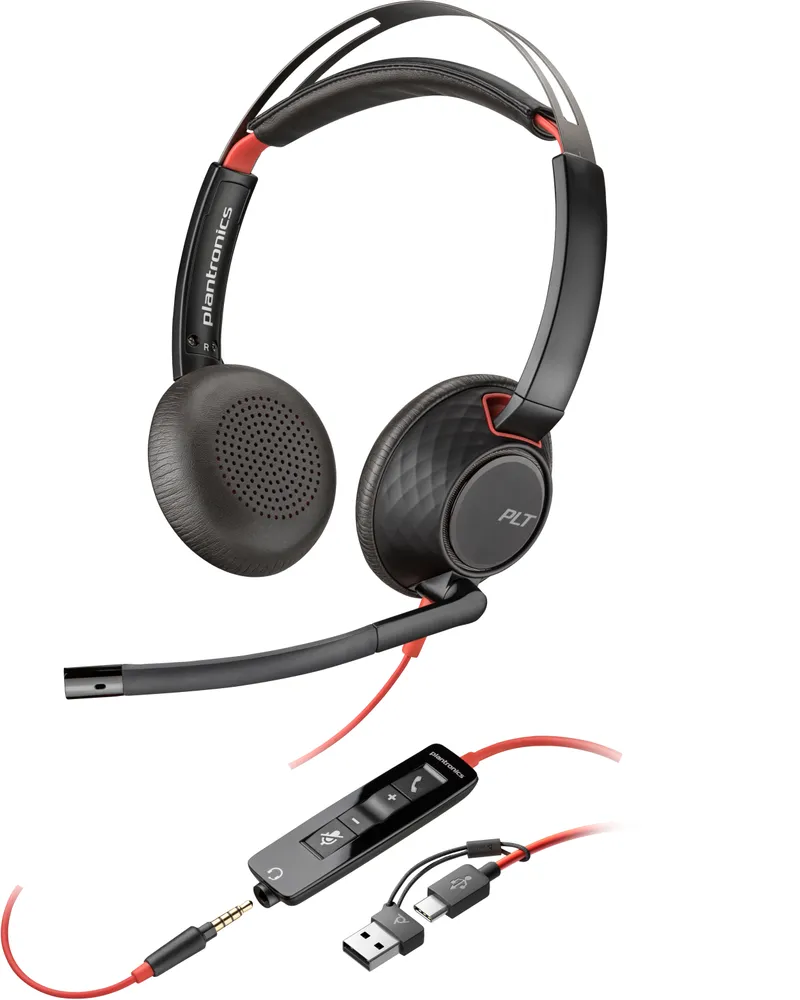 Poly Poly Blackwire 5220 MS Kabelgebundenes Office-Headset, Schwarz, – Produktbild 3 von 5