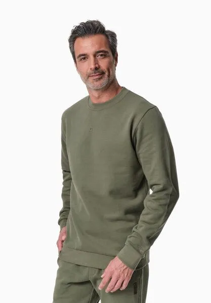 ORGANICATION ORGANICATION SCOTT | Sweatshirt aus Bio-Baumwolle, Olive, – Produktbild 3 von 4
