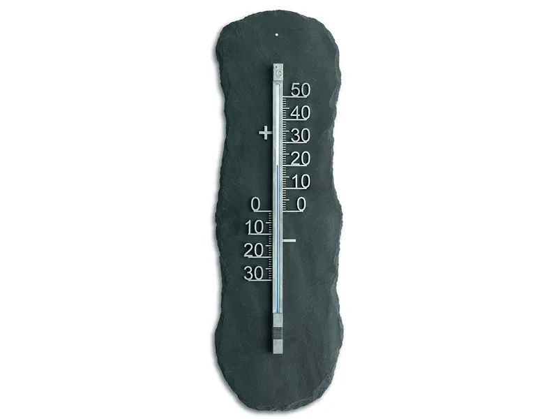 Analoges Außenthermometer aus Schiefer, schwarz – Produktbild 1 von 1