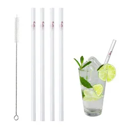 Contento Contento Glastrinkhalm 21 cm, 4 Stück, Flamingo, mit Bürste – Produktbild 1 von 1