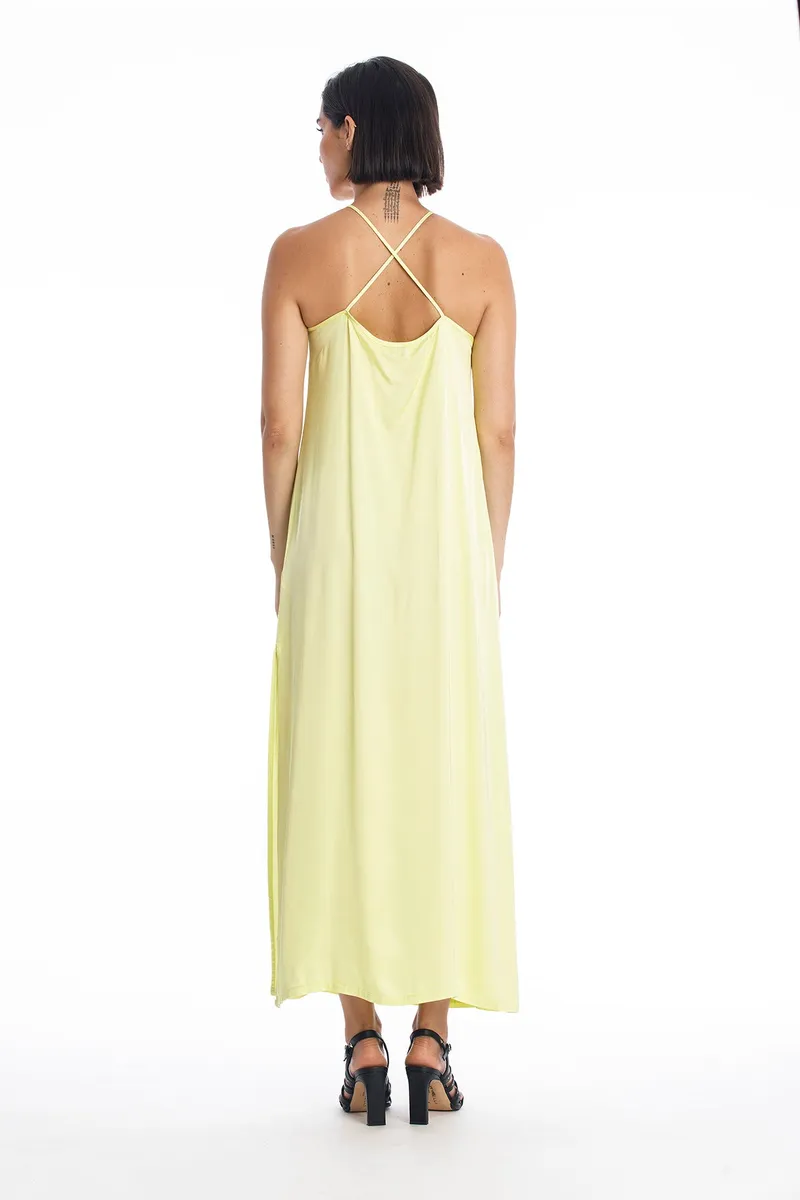 RAVENS VIEW IBIZA RAVENS VIEW IBIZA Damen vegan Kleid Sophia Limonengelb, Hellgelb, – Produktbild 2 von 2