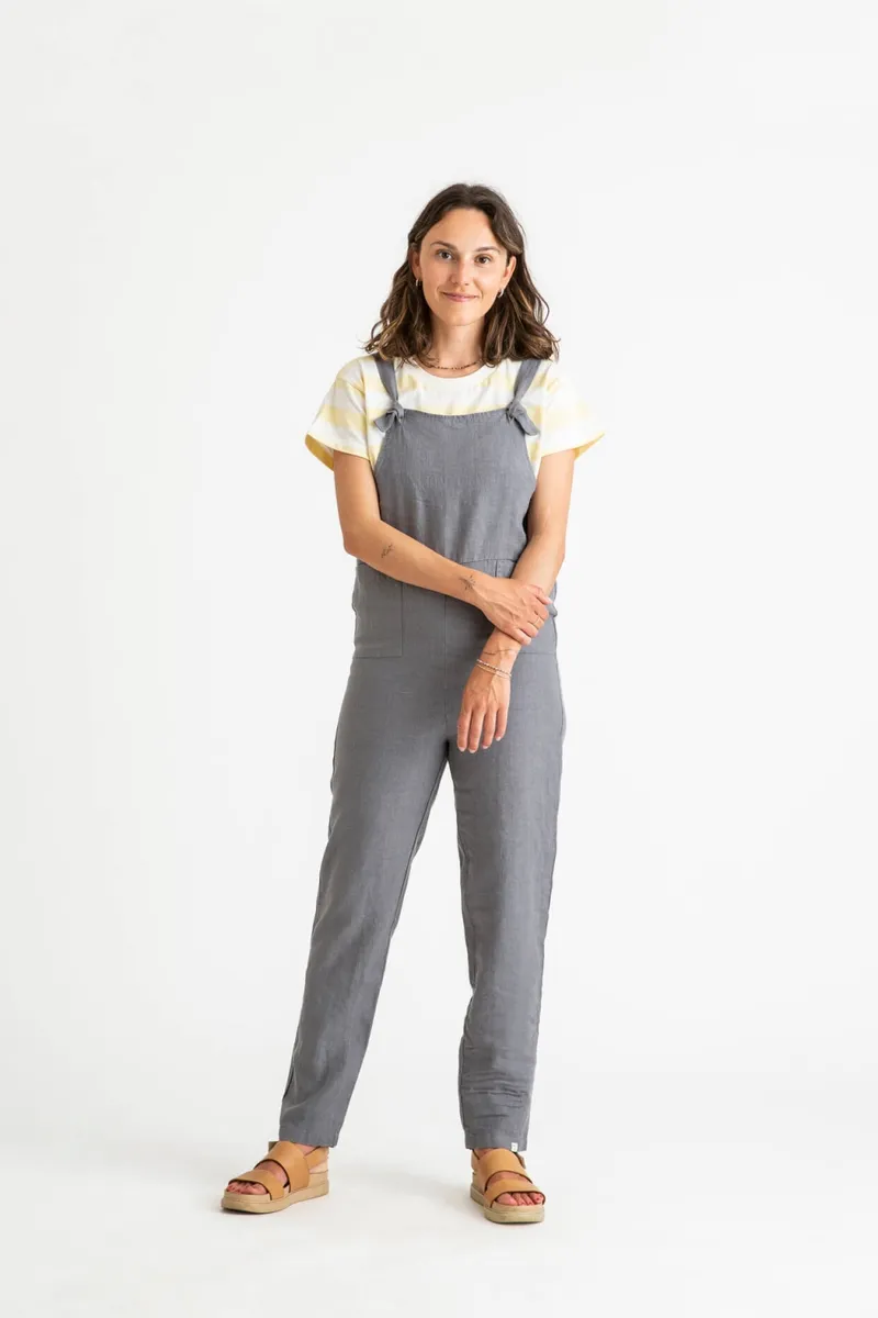 MATONA MATONA Damen vegan Overall Leinen Sturmblau, Hellblau, – Produktbild 2 von 2