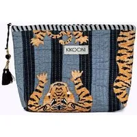 KIKOONI KIKOONI Geldbörsen | kleine Taschen | Passtasche "Mini Traveler", Poppy tiger black, – Produktbild 1 von 1
