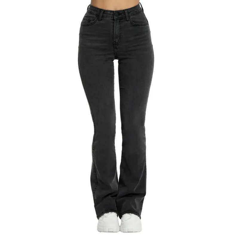 Gym Glamour Lange Flared Jeans Damen Gym Glamour Perfect, Noir, – Produktbild 1 von 1