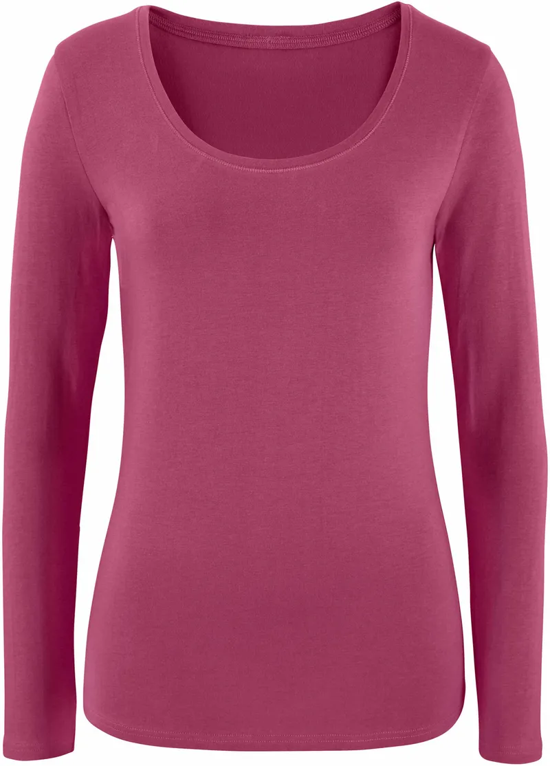 Vivance Langarmshirt, Beere, navy, – Produktbild 1 von 2