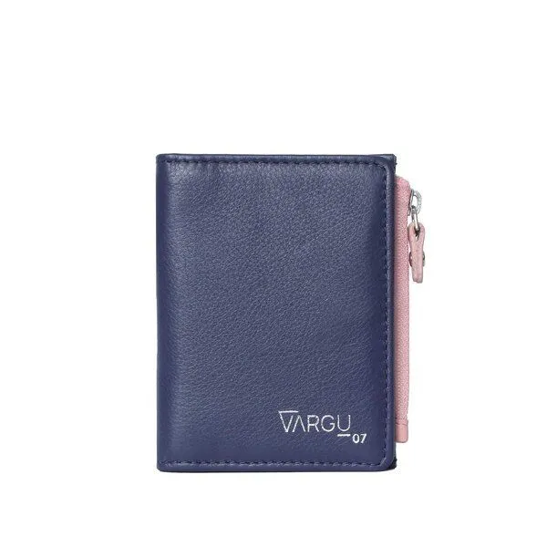 Vargu Vargu Echtleder Geldbörse SINE 1, Purple - sky blue, – Produktbild 1 von 4