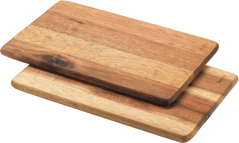 Metaltex Metaltex Schneidebrett rechteckig 2er-Set aus Akazienholz 23 x 15 x 1 cm, Braun, – Produktbild 2 von 2