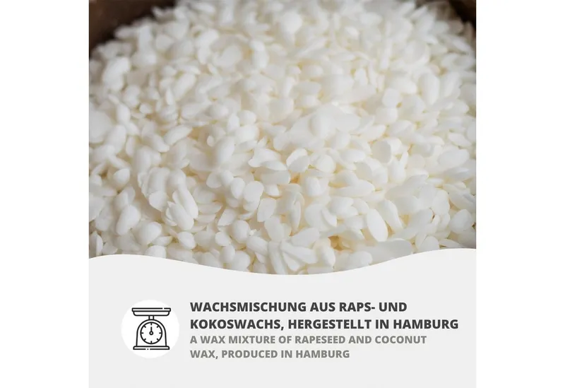 DistrEbution Bastelnaturmaterial Raps-Kokoswachs Kerzenwachs zum Kerzen gießen NatureWax® 660-55M – Produktbild 3 von 5