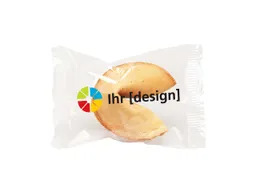 Bio-Glückskeks mit individueller 4-farbiger Folie, Standardsprüche – Produktbild 1 von 1