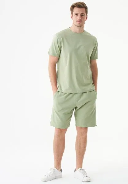 ORGANICATION ORGANICATION ESSENTIALS-SHADI- Shorts aus Bio-Baumwolle, Sage green, – Produktbild 2 von 3