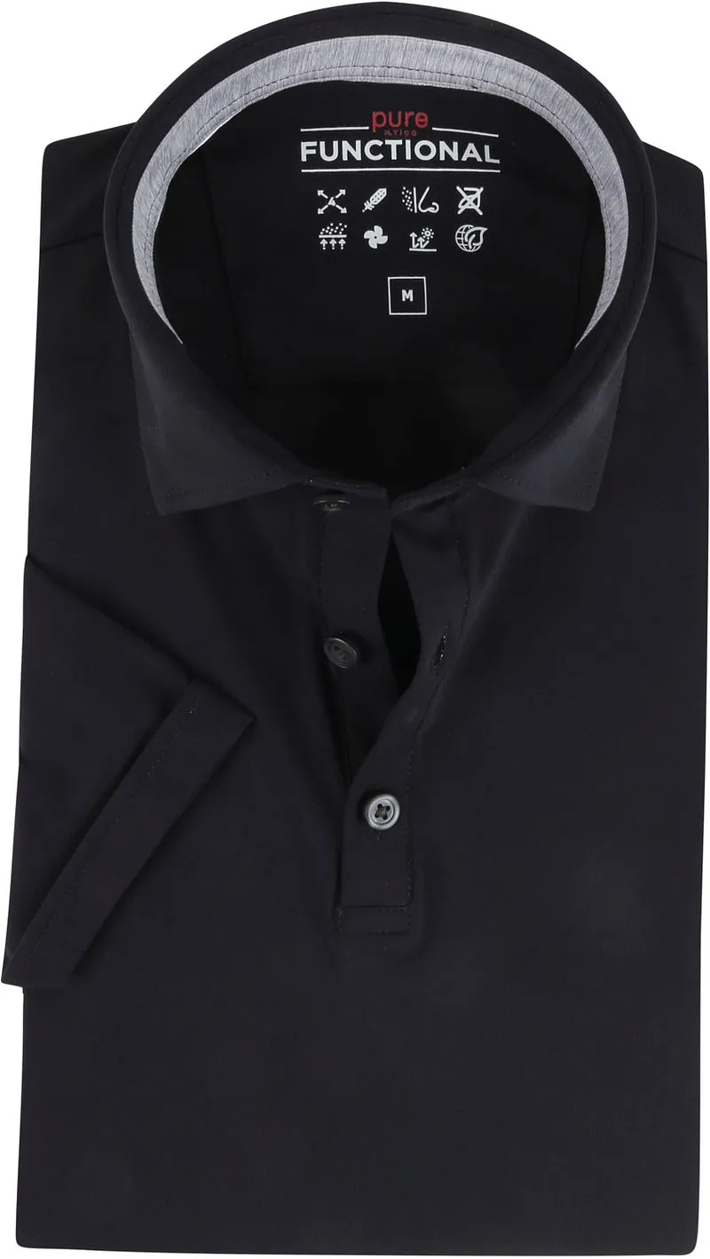 Pure Pure Functional Polo Shirt Schwarz - Größe M, Schwarz, – Produktbild 1 von 4