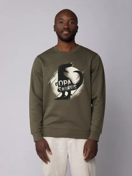 watapparel watapparel Sweatshirt Unisex Opasaurus, Khaki, – Produktbild 2 von 3