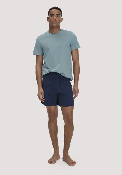 hessnatur hessnatur Schlafshorts PURE COTTON aus reiner Bio-Baumwolle, Mitternachtsblau, – Produktbild 1 von 4