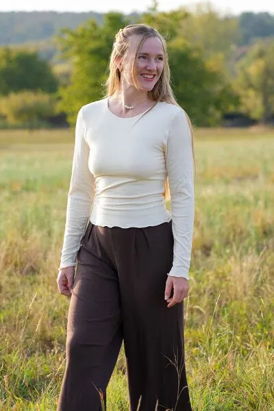 Vivien Joy Vivien Joy Langer Pullover aus Holzfasern TENCEL Modal - Farrah Pulli, Shell (weiss), – Produktbild 4 von 4
