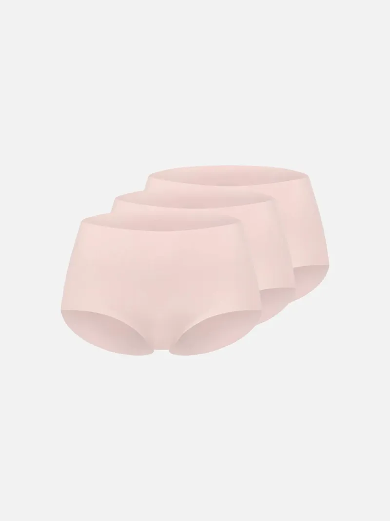 erlich textil erlich textil Light Touch High Waist Slip im 3er Pack aus weichem Modal, made in Europe, Magnolie, – Produktbild 1 von 7