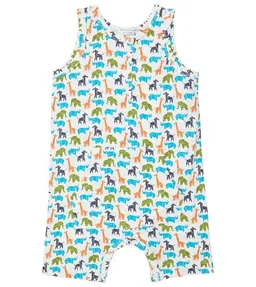 Sense Organics & friends in cooperation with GARY MASH Sense Organics & friends in cooperation with GARY MASH Baby Kurzoverall bunte Tiere aus Biobaumwolle – Produktbild 1 von 1