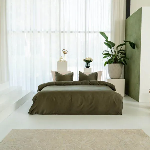 Kayori Kayori Daiki Bettwäsche Tencel, Dunkelgrün, – Produktbild 1 von 4