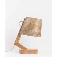 ALMUT von Wildheim ALMUT von Wildheim dimmbare Tischlampe aus Eiche mit Lampenschirm aus Naturmaterialien, Stein (anthrazit/grau), – Produktbild 1 von 1