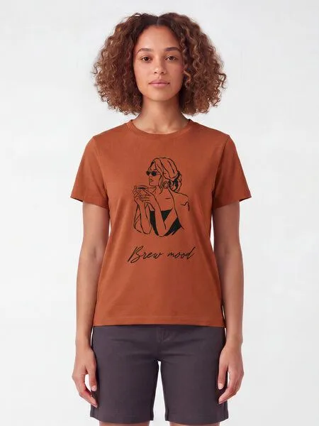 watapparel watapparel T-Shirt Frauen Brew mood, Heritage brown, – Produktbild 2 von 2