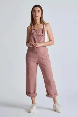 Flax and Loom Flax and Loom Damen vegan Latzhose Leinen Mary Lou Retro Rosa – Produktbild 1 von 1